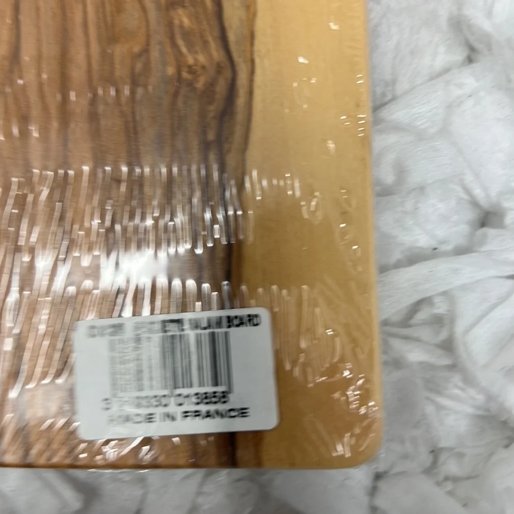 Jean Dubost Baguette/Salami Board & Knife, Stainless Steel Blades, Olive Wood